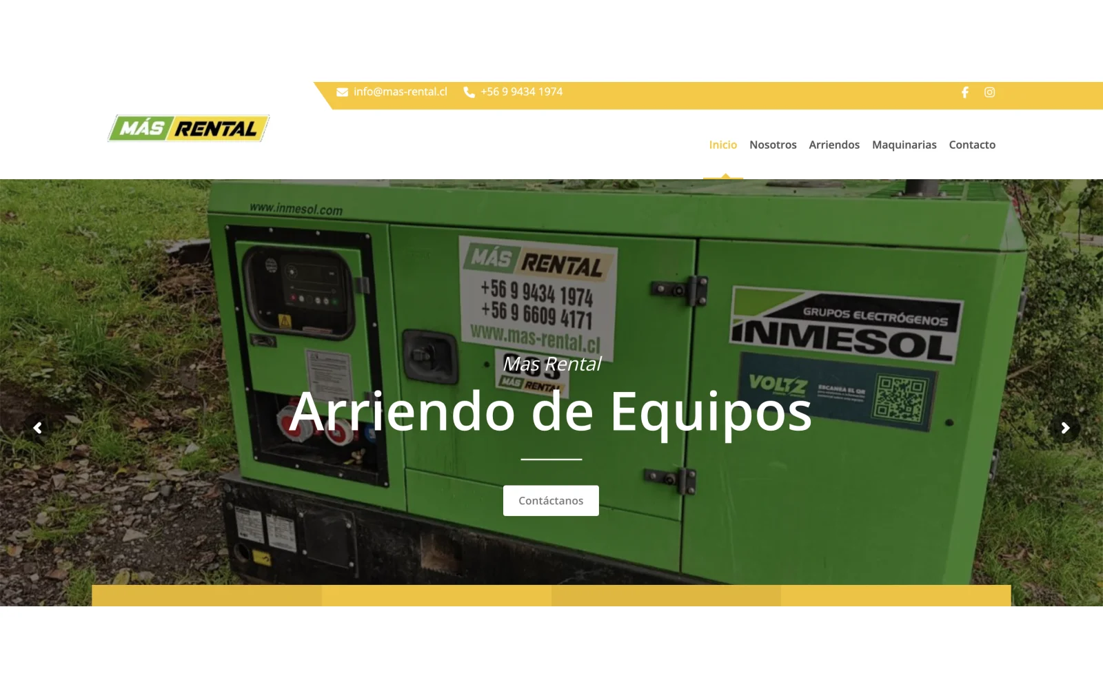 Arriendo de maquinaria y equipos en Osorno